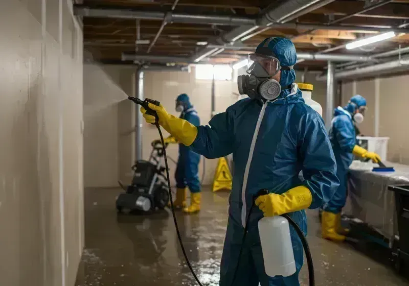 Basement Sanitization and Antimicrobial Treatment process in Kent County, MI