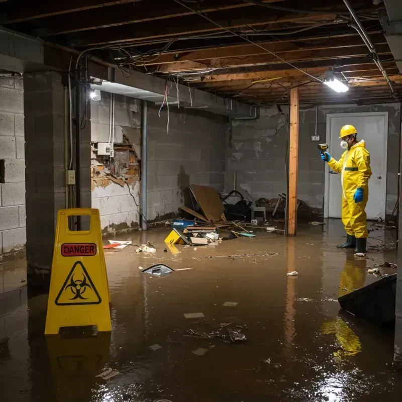 Flooded Basement Electrical Hazard in Kent County, MI Property