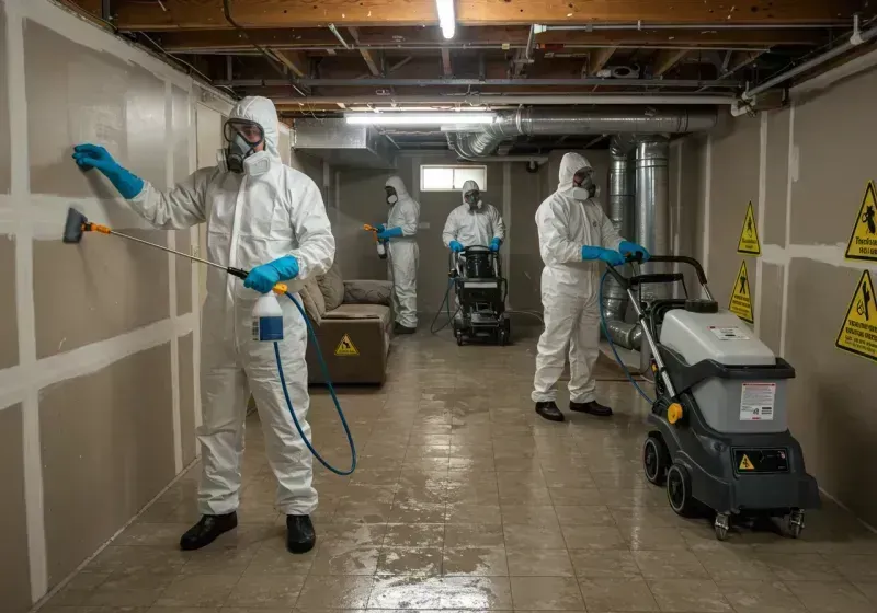 Basement Moisture Removal and Structural Drying process in Kent County, MI